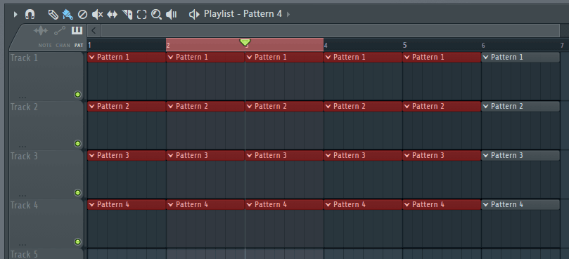 FL Studio: Make or adjust loop selection.