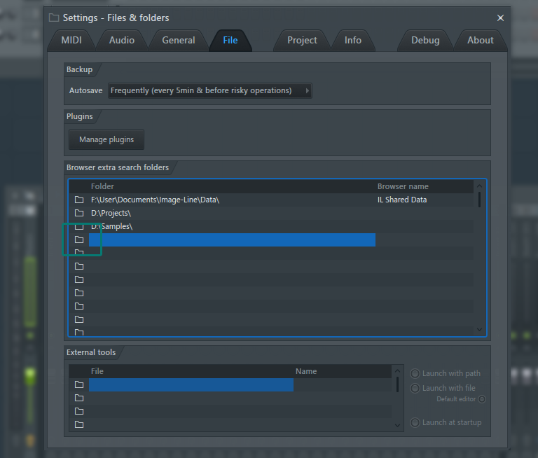 Step 2: Folder Icon Screen How to add Sample Library to FL Studio Tutorial Music Production Blog