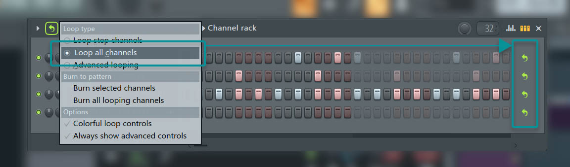 FL Studio 20.1 Update - Channel Rack "Loop All Channels"