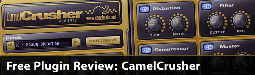Banner Free Plugin Review CamelCrusher Music Production Blog Skin Preset Distortion